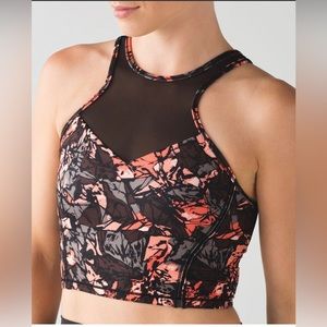 NWT Lululemon Get It Om Bra Mini Paint Storm Expresso Multi/Black sz10‎ Luxtreme